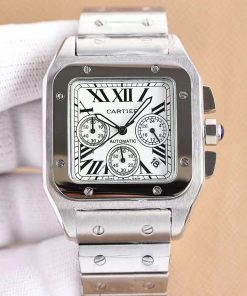 Replica Cartier Santos 904l Stainless Steel Quartz Watch 38mm