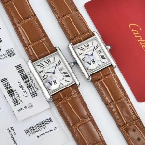 Replica Cartier Tank 904l Stainless Steel Quartz Watch 27mm 25mm - 1