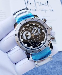 Replica BVLGARI 904l Stainless Steel Quartz Watch 45MM