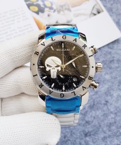 Replica BVLGARI 904l Stainless Steel Quartz Watch 45MM
