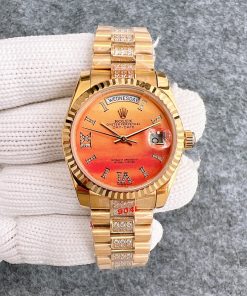 Replica Rolex DayDate 904l Stainless Steel Automatic Mechanical Watch 36mm