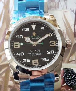 Replica Rolex Air King 904l Stainless Steel Automatic Mechanical Watch 36mm 40mm